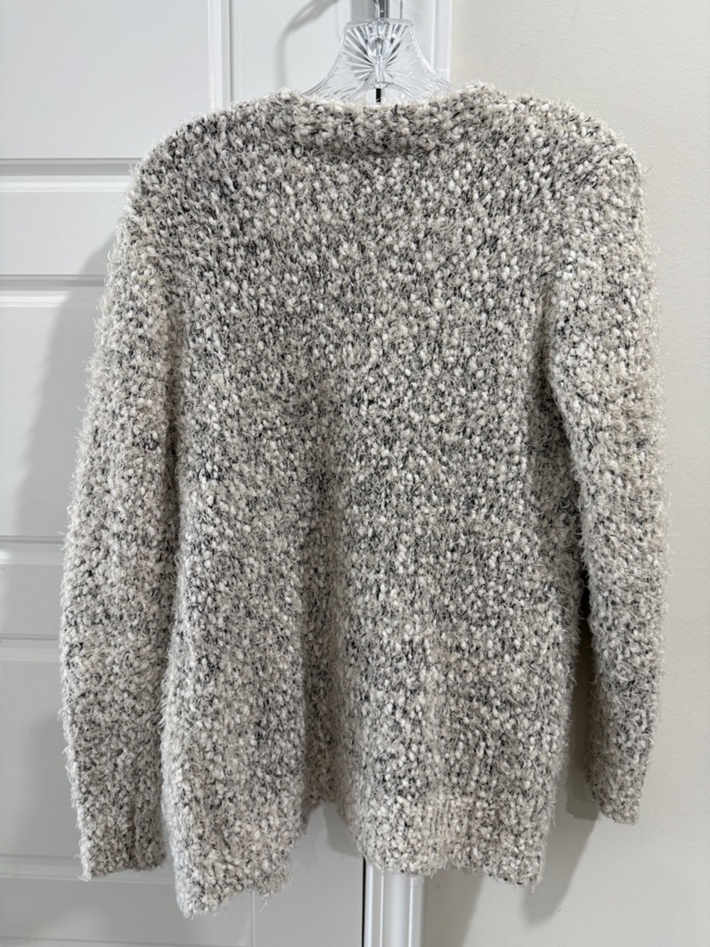 Cotton Emporium Textured Cardigan Sweater Gray Size S Pockets Cozy Cottagecore - Picture 6 of 6